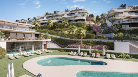 Exclusivo complejo residencial con 88 elegantes apartamentos dúplex en Elviria, Marbella Este